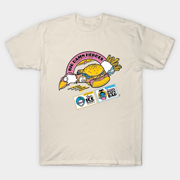 Big Damn Heroes Sandwich Shop T-Shirt by ShokXoneStudios